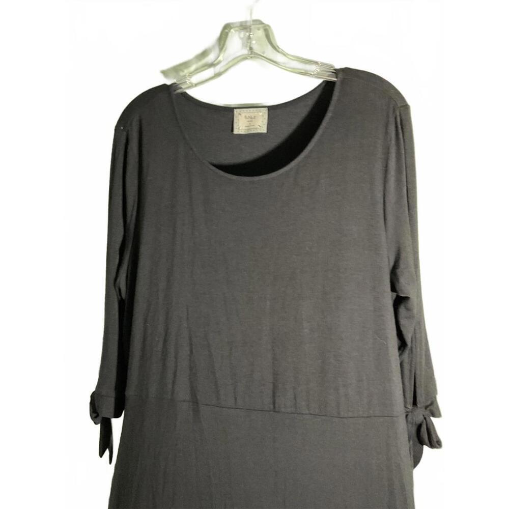 Chalet Midi Dress - Bamboo Minimalist Lagenlook Comfortable Size Large - Picture 5 of 8